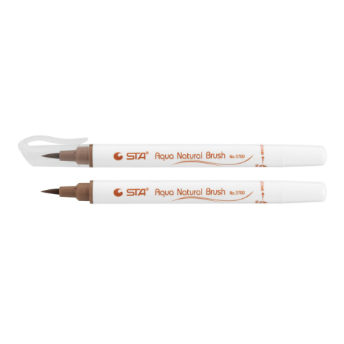 Художній маркер STA пензлик акварельний AQUA NATURAL BRUSH 3700, горіховий (STA3700-49)