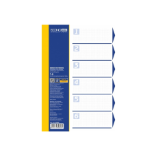 Разделитель страниц Economix А4 пластик, 6 разделов, разноцветный (E30806)