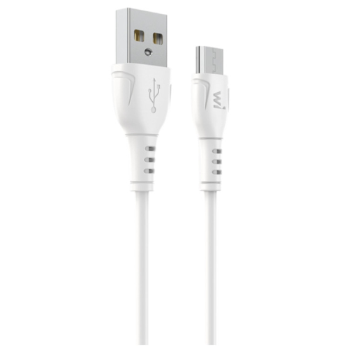 Дата кабель USB 2.0 AM to Micro 5P 1.0m PVC white Wibrand (WI.DC/BO1W-UM)