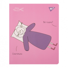 Блокнот Yes А5 50 арк cпіраль Hey Helly клітинка (151858)