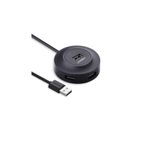 Концентратор Ugreen 4-port 1m USB 2.0 CR106 black (20277)