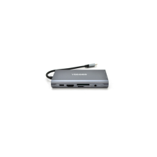 Концентратор VEGGIEG USB-C 7-in-1 USB-C + 3xUSB 3.0 + HDMI + VGA + SD/TF + RJ45 0.1m silver (TC10-U)