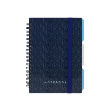 Блокнот Optima Desing 45, B6 з розділювачами 100 аркушів, клітинка (O20358-45)