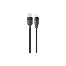 Дата кабель USB 2.0 AM to USB-C 1.2m 3A TPE black Acefast (6974316283812)