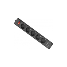 Сетевой фильтр питания Defender DFS 751, 1.8m, 5роз., 2xUSB (99751)
