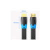 Кабель мультимедійний HDMI M to HDMI M 3.0m V2.0 4K60Hz PVC flat black Vention (AAKBI)