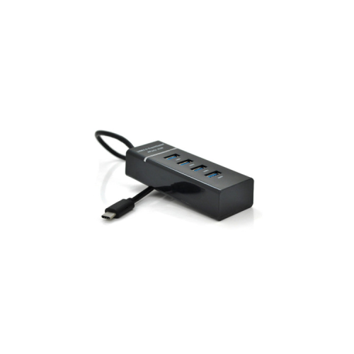 Концентратор Voltronic USB-C to 4xUSB 3.0 0.2m black (YT-TC3H4-B20/12940)