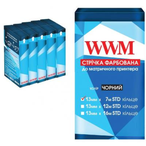 Лента к принтерам 13мм х 12м Refill STD Purple*5шт (л/м) WWM (R13.12HMP5)