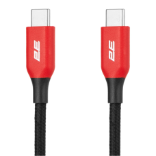 Дата кабель USB-C to USB-C 1.0m 100W black 2E (2E-CC100-WH)