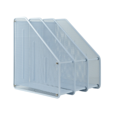 Лоток для бумаг Axent вертикальный 3-в-1, металлический, белый (2128-21-A)