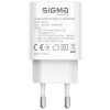 Зарядний пристрій Sigma 1xUSB-C PD33W + 1xUSB QC3.0 GaN X-power PS33-01 white (4827798527719)