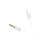 Кабель мультимедійний Lightning to 3.5mm M 1.0m BL19 white BOROFONE (6941991108570)