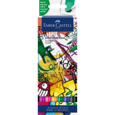 Художній маркер Faber-Castell набір акварельних двосторонніх Goldfaber Aqua Dual Marker Graffiti, 6 кольорів (32312)