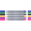Художній маркер Faber-Castell набір акварельних двосторонніх Goldfaber Aqua Dual Marker Graffiti, 6 кольорів (32312)