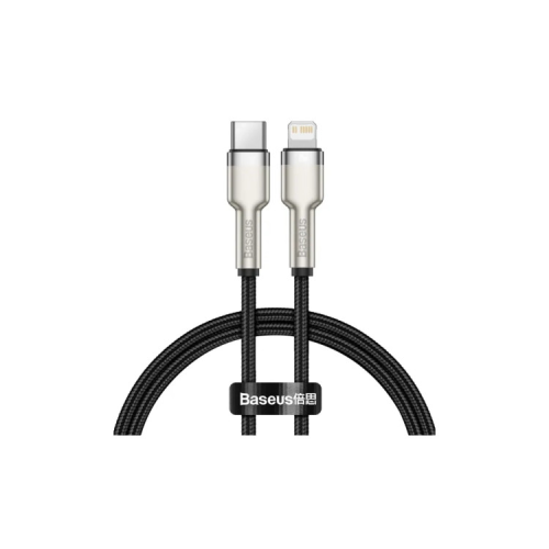 Дата кабель USB-C to Lightning 0.25m 20W Cafule Series Meta black Baseus (CATLJK-01)