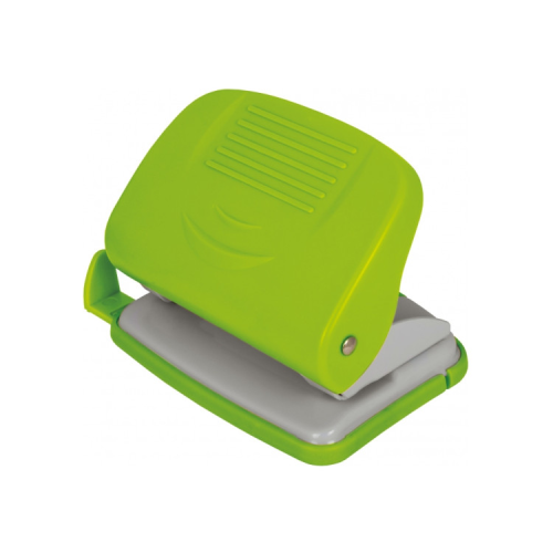 Діркопробивач Economix пластиковий з лінійкою, до 20 аркушів салатовий (E40134-13)