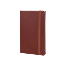 Книга записна Optima А5 VIVELLA, м’яка обкладинка, гумка, білий блок лінія, коричневий (O27104-07)