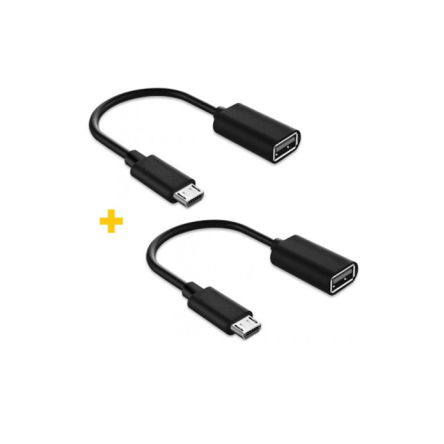 Дата кабель OTG USB 2.0 AF to Micro 5P 0.11m 2PCS black XoKo (XK-AC130-BK2)
