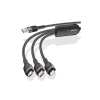 Дата кабель USB 2.0 AM to Lightning + Micro 5P + Type-C 1.2m 66W black Essager (EXCMTL-XJ01)