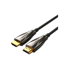 Кабель мультимедійний HDMI to HDMI 50.0m V2.0 Optical 4K 60Hz 18Gbps Dolby 7.1 PVC Black Zinc Alloy VENTION (ALABX)