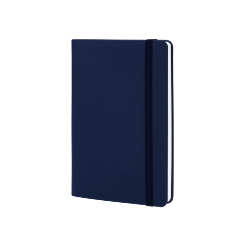 Книга записна Optima А5 VIVELLA, м’яка обкладинка, гумка, білий блок лінія, темно-синій (O27104-24)