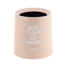 Корзина для бумаг Axent Настольный контейнер для мусора, круглый, персиковый (2131-42-A)