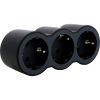 Сетевой разветвитель LEGRAND СТАНДАРТ 3х2К+З фронтальні розетки , колір Чорний (694519)