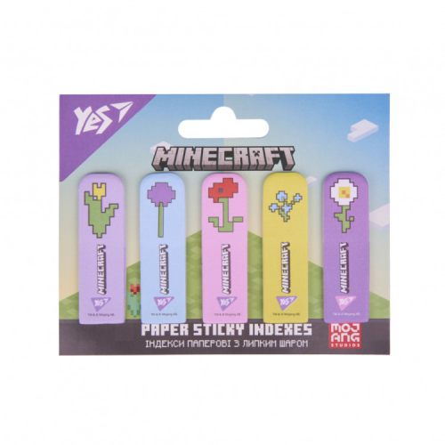 Стікер-закладка Yes Minecraft.Spring паперові 55х15 мм, 100 шт (5x20) (170439)