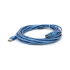Дата кабель USB 2.0 AM/AF 5.0m ferrite transparent blue Voltronic (YT-AM/AF-5.0TBL)