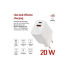 Зарядний пристрій EMOS V02G20 1xUSB-A + 1xUSB-C PD20W GaN (V02G20)