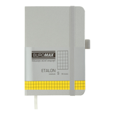 Книга записна Buromax ETALON 95 х 140 мм, 96 аркушів, клітинка, срібний (BM.296160-24)