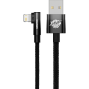 Дата кабель USB 2.0 AM to Lightning 2.0m 2.4A 90° corner black Baseus (CAVP000101)