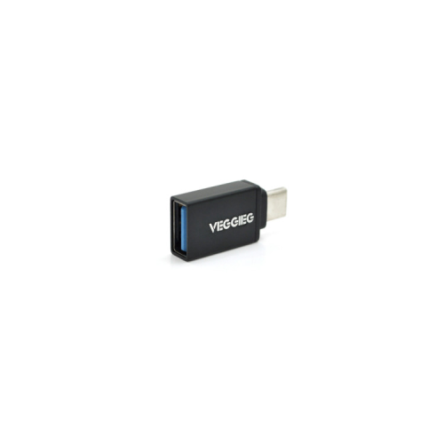 Перехідник USB 3.0 AF to USB-C M OTG black VEGGIEG (OT-B)