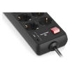 Мережевий подовжувач REAL-EL RS-PROTECT 805 1.8m, black (EL122300042)
