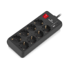 Мережевий подовжувач REAL-EL RS-PROTECT 805 1.8m, black (EL122300042)