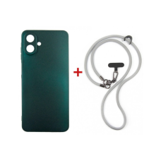 Чохол до мобільного телефона Dengos Case + Cross-body Strap Samsung Galaxy A07 Green+Grey (DG-KM-CCRB-17)