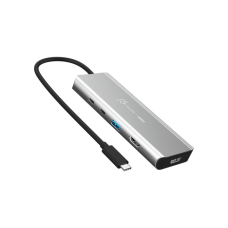 Концентратор J5create USB-C 7-in-1 USB 3.2 + USB-C PD + HDMI 4K + DisplayPort + SD/TF gray (JCD401-N)