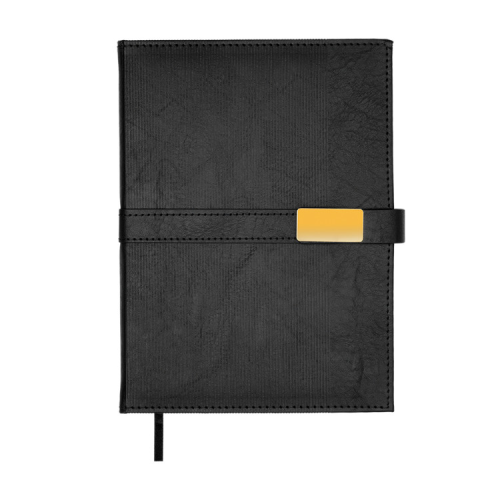 Тижневик Buromax недатований LEROY, A5, чорний, штуч.шкіра, 336 сторінок (BM.20780-01)